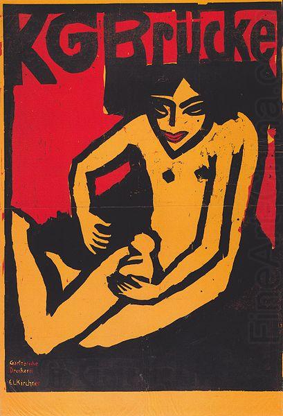 KG Brucke (Ausstellungsplakat der Galerie Arnold in Dresden), Ernst Ludwig Kirchner